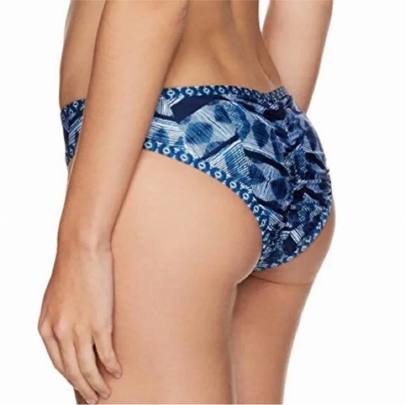 Lucky Brand Nomad Ikat Print Reversible Cheeky Hipster Bikini Bottoms - Picture 5 of 9